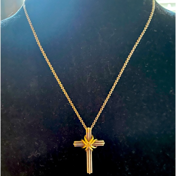 Tiffany & Co. Jewelry Tiffany Co Gold And Silver Cross Necklace